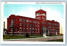 Crookston Minnesota MN Postcard Mount St. Benedict School Exterior c1940 Antique picture