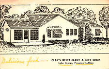 Clay's Restaurant, Gift Shop, Indiana, Lake Country, delicious food, Postcard picture