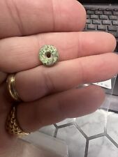 Ancient Pre-Columbian Meso American Jadeite verdant Green Disk Bead 11.1 x 5.2 m picture