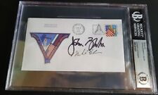 John Blaha & Mike Baker astronauts HAND SIGNED STS-81 FDC BECKETT SLABBED picture