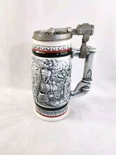 Vintage Avon 1982 Union Pacific Railroad Train Lidded Ceramic Beer Stein picture