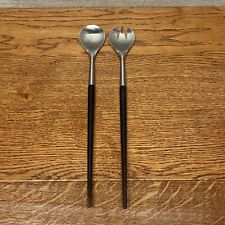 1960s Mid-Century Denmark Salad Servers Rosewood and Stainless Steel picture