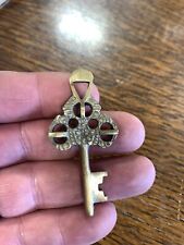 Monastery Key Victorian Solid Skeleton Brass Patina Castle Cathedral  picture
