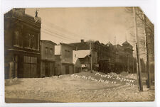 Snowstorm, Front Street, Saint St. James, MN 1/29/1909 RPPC Real Photo Postcard picture