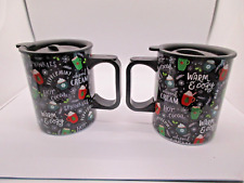 Pair Of Sleigh Bell Bistro Stainless Travel Mugs w/Lids Hot Cocoa /Coffee picture