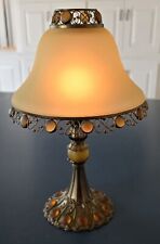 Party Lite Tea Light Candle Holder With Lamp Shade Jeweled Victorian Gothic  picture