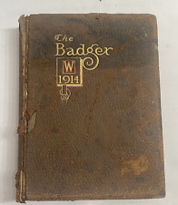 BADGER UNIVERSITY OF WISCONSIN 1914 COLLEGE YEARBOOK ANTIQUE picture