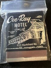 VINTAGE MATCHBOOK - CEE-RAY MOTEL - BEDFORD, OH- UNSTRUCK -  NICE picture