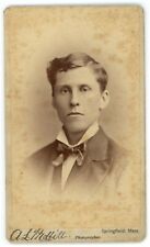 Antique ID'd CDV c1870s Moffitt Young Man Named William Blake Springfield, MA picture