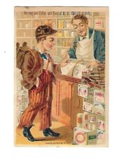 c1890's Victorian Trade Card Crosbys & Son, Coffee & Tea, Paterson, NJ picture