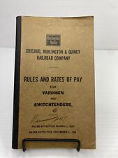 1941 Burlington Route Chicago Burlington & Quincy Railroad Co Rules Rates Switch picture