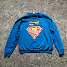 Vintage Six Flags New England SUPERMAN Ride of Steel Rollercoaster XL Sweatshirt picture