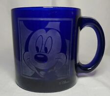 Cobalt Blue Glass Disney Mickey Mouse Mug made in the USA  picture