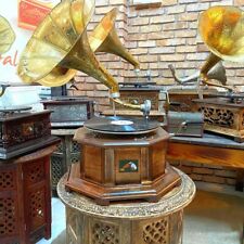 HMV Gramophone Antique,Octagonal Fully Funtional Working Fhonograpf, win-up reco picture