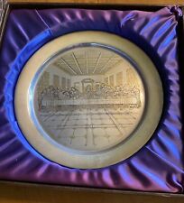 Danbury Mint Sterling Silver  Depicted THE LAST SUPPER Plate Ltd Edition 1863 picture