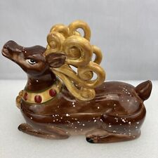 Tabletops Unlimited Winter Wonderland Christmas Holiday Reindeer Candy Dish picture