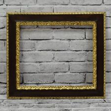 Ca. 1950 Antique wooden frame in imitation gold leaf 16.5 x 14 in picture
