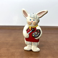 Vintage Easter Hand-Painted Ceramic Art Painter Bunny Rabbit Ornament Holiday picture