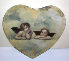Collectors Plate Heart Shaped Angels Cherubs Bradford Exchange 