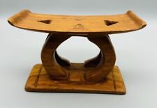 Small African Ashanti Headrest Salesman Sample, Wood Carved  5”L x3”T x 2.5” picture