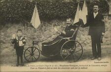 Social History Paralyzed Disabled Man Wheelchair & Blind Man Touring France PC picture