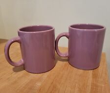 TWO  Waechtersbach  SOLID MAUVE PINK  Coffee Mugs  MADE IN SPAIN  Cups Vintage picture