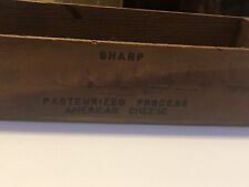 Vintage 5lb Wood Cooper Sharp Cheese Box Crate Pope & Sons Philadelphia Pa picture