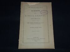 1875 REV. JAMES WALKER KING'S CHAPEL SERMON BY HENRY WILDER FOOTE - J 8943 picture