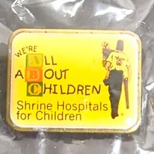 Shrine Hospital for Children All About Children Lapel Pin NOS Shriners Parade picture