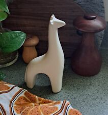 Mid Century Modern White Ceramic Giraffe Minimalist Modernist Decor Figurine  picture