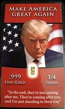 10x  MAGA Presiden Donald Trump Official Mugshot GOLD Pure Bullion Bar Cards picture