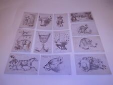 Antique 1880 American Puzzle Trade Cards Lot Of 12 picture