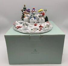 Partylite Snowbell Tealight & Pillar Candle Holder P7650 Snowman w Box Christmas picture