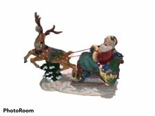 1993 Enesco “Santa With Sleigh Resin Figure” With Box picture
