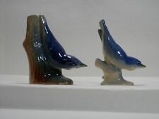 2 Royal Copley ?? Birds on Stump 1 Vase Blue Glazed picture
