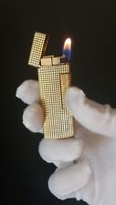 Dunhill Rollagas Lighter Gold Plated With Diamondhead Pattern picture