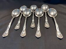 Vintage Chateau Rose Sterling Silver Cream Soup Spoons picture