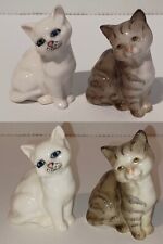2x Porcelain Cats Beswick England Hand Painted Brown Tabby & White (NM+)8cm x6cm picture