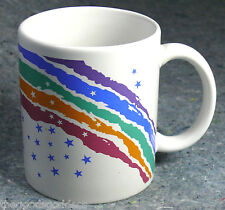 LGBT RAINBOW Coffee Mug PRIDE Stripes Shooting Stars Equality Love PBC M2613 picture
