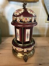 Vintage made in Italy Reuse Music Box Carousel Lipstick Cigarette Dispenser picture
