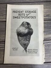 Vintage Leaflet US Dept of Ag No 106 Prevent Storage Rot Of Sweet Potatoes 1934 picture