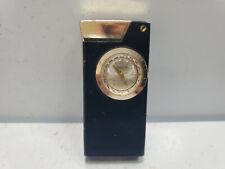 RIVO LIGHTER with Clock SWISS MADE Vintage BLACK GOLD   5527/37 picture