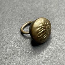 Antique 1700-1800s British Colonial Thistle Rose Button Button C007 Ft York Find picture