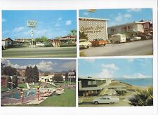 Motel Postcards. 4 cards.  San Diego.  West Palm Beach, FL.  Colorado Springs picture