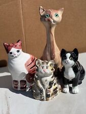 Vintage Mixed Cat Kitten Cat Figurines Lot Of 4 picture