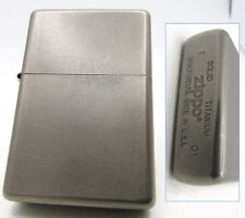 Solid Titanium Zippo 2001 Fired Rare picture