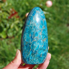 5in 1.4lb Large Apatite Crystal Freeform Tower, Gemmy Blue Apatite, Madagascar picture