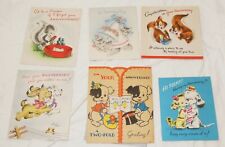 Six Vintage 1950's ? Wedding Anniversary Cards picture