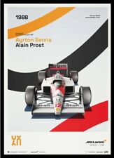 McLaren Racing 1988 MP4/4 Champion Ayrton Senna Alain Prost F1 Poster LE200 picture