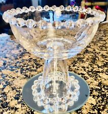 Happy Bubbles Vintage Imperial Glass Candlewick Bohemian Standing Bowl Tabletop picture